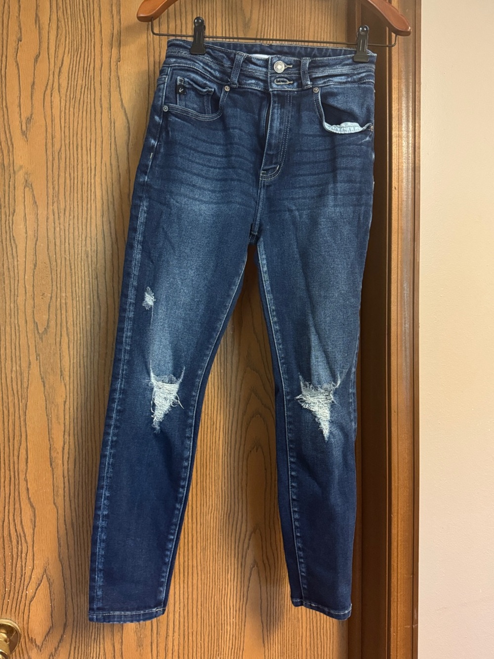 KanCan Dark Blue Distressed Skinny Jeans